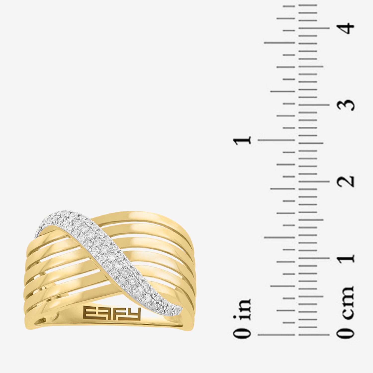 Effy Final Call Limited Quantities! Womens 2.5MM 1/5 CT. Natural White Diamond 14K Gold Band