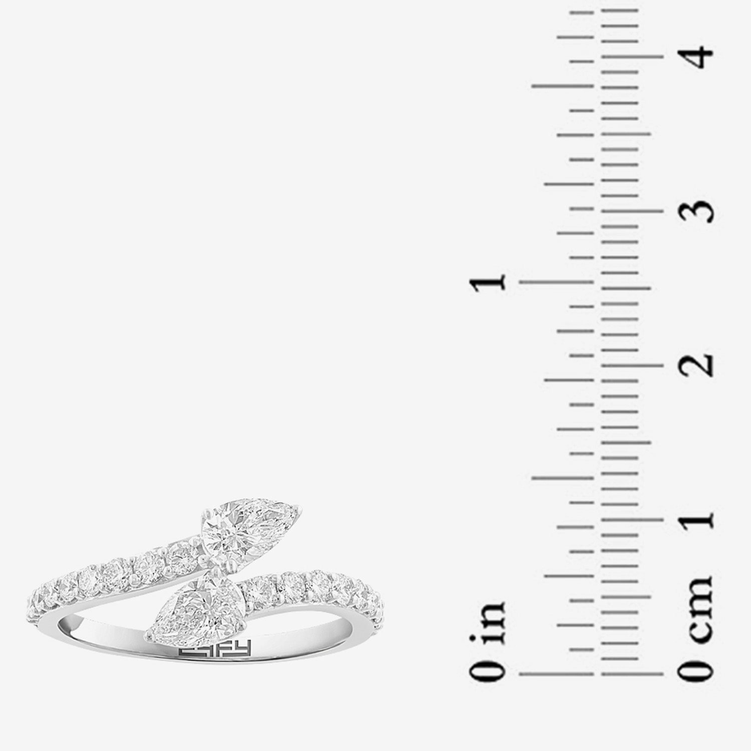 Effy Final Call Limited Quantities! Womens 1 CT. T.W. Lab Grown White Diamond 14K Gold Bypass  Band