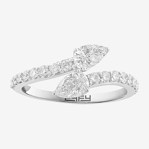 Effy Final Call Limited Quantities! Womens 1 Ct. T.w. Lab Grown White Diamond 14k Gold Bypass Band