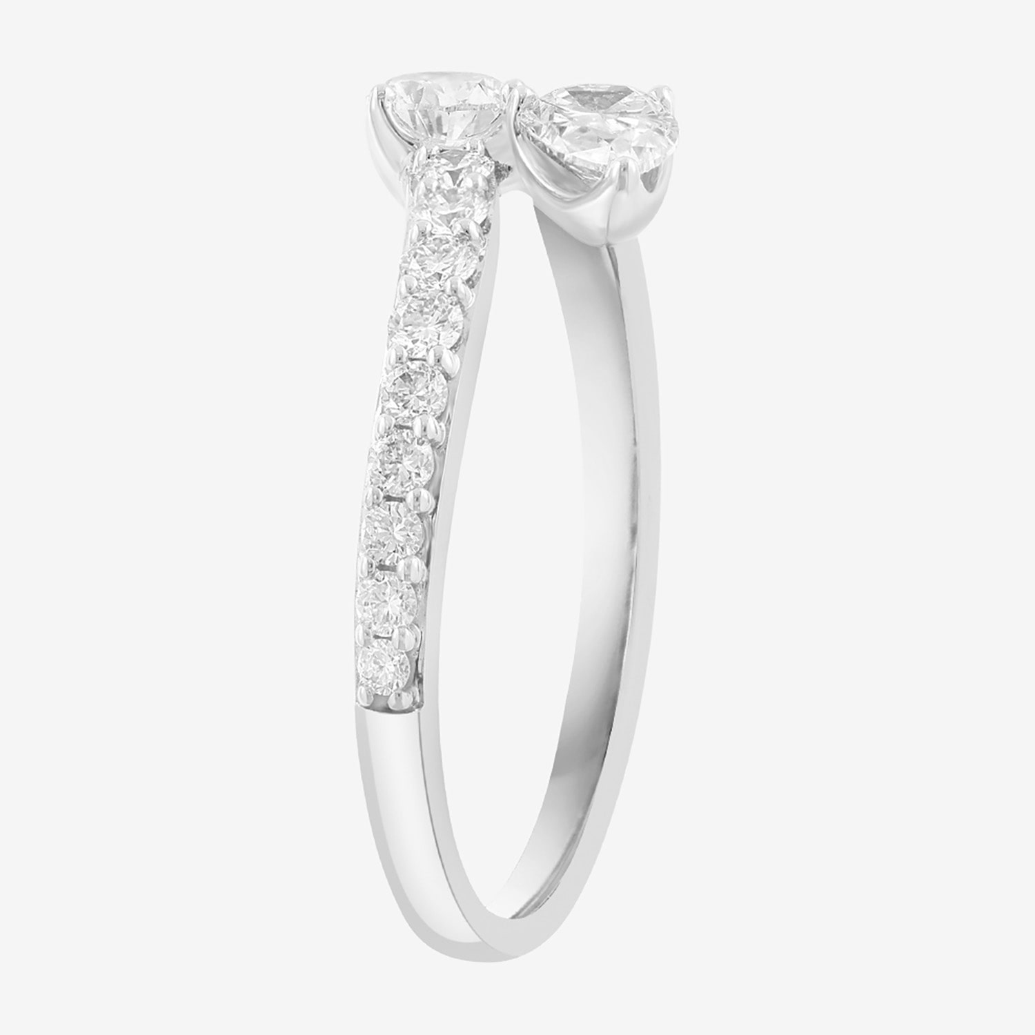 Effy Final Call Limited Quantities! Womens 1 CT. T.W. Lab Grown White Diamond 14K Gold Bypass  Band