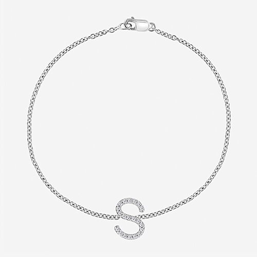 Effy Final Call Limited Quantities! Womens 1/7 CT. T.W. Natural White Diamond Sterling Silver Charm Bracelet, One Size, White