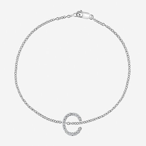 Effy Final Call Limited Quantities! Womens 1/8 CT. T.W. Natural White Diamond Sterling Silver Charm Bracelet, One Size, White
