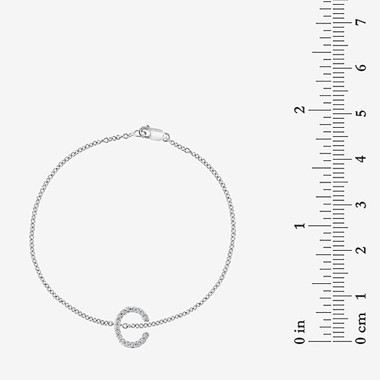 Effy Final Call Limited Quantities! Womens 1/8 CT. T.W. Natural White Diamond Sterling Silver Charm Bracelet
