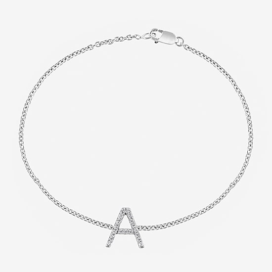 Effy Final Call Limited Quantities! Womens 1/7 CT. T.W. Natural White Diamond Sterling Silver Charm Bracelet