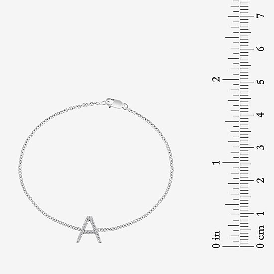 Effy Final Call Limited Quantities! Womens 1/7 CT. T.W. Natural White Diamond Sterling Silver Charm Bracelet