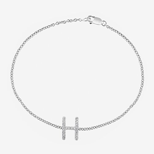 Effy Final Call Limited Quantities! Womens 1/7 CT. T.W. Natural White Diamond Sterling Silver Charm Bracelet, One Size, White