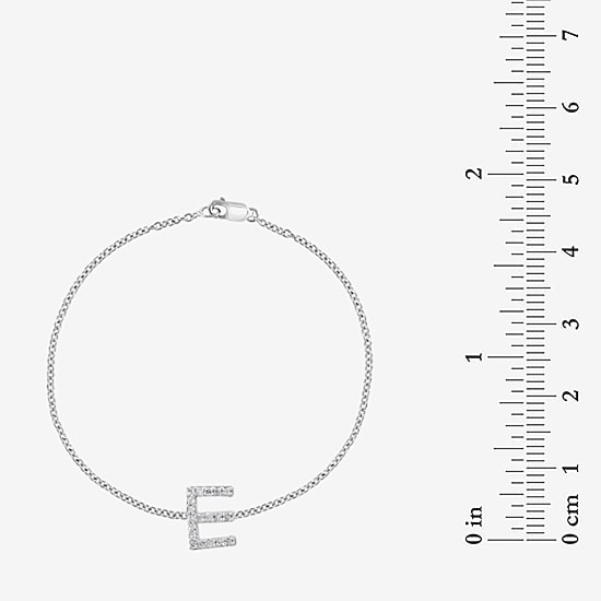 Effy Final Call Limited Quantities! Womens 1/7 CT. T.W. Natural White Diamond Sterling Silver Charm Bracelet
