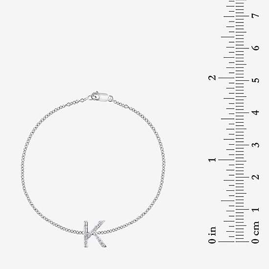 Effy Final Call Limited Quantities! Womens 1/7 CT. T.W. Natural White Diamond Sterling Silver Charm Bracelet