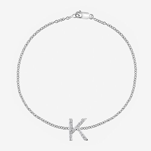 Effy Final Call Limited Quantities! Womens 1/7 CT. T.W. Natural White Diamond Sterling Silver Charm Bracelet, One Size, White