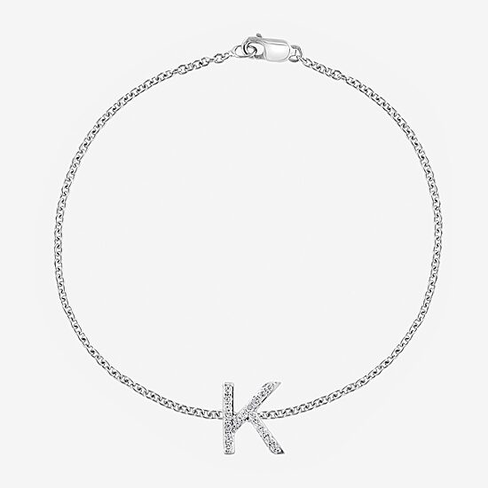 Effy Final Call Limited Quantities! Womens 1/7 CT. T.W. Natural White Diamond Sterling Silver Charm Bracelet