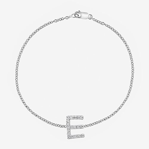 Effy Final Call Limited Quantities! Womens 1/7 CT. T.W. Natural White Diamond Sterling Silver Charm Bracelet, One Size, White
