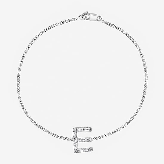 Effy Final Call Limited Quantities! Womens 1/7 CT. T.W. Natural White Diamond Sterling Silver Charm Bracelet