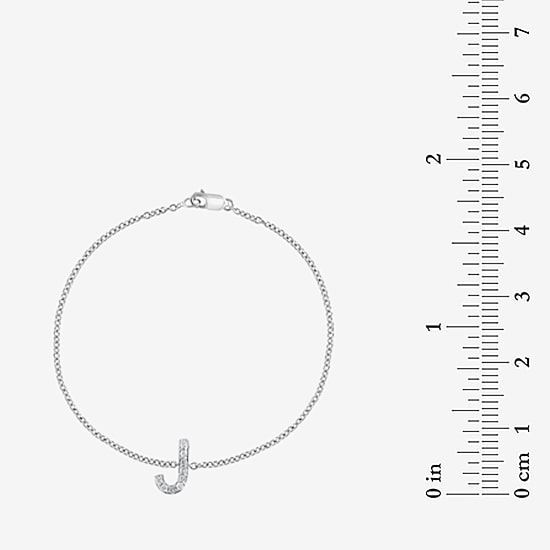 Effy Final Call Limited Quantities! Womens 1/7 CT. T.W. Natural White Diamond Sterling Silver Charm Bracelet