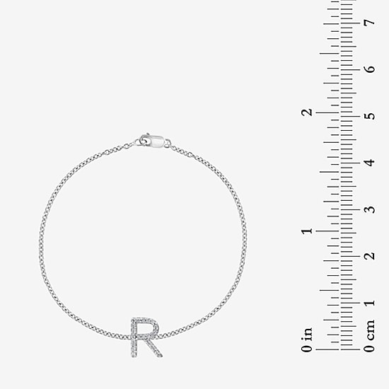Effy Final Call Limited Quantities! Womens 1/7 CT. T.W. Natural White Diamond Sterling Silver Charm Bracelet