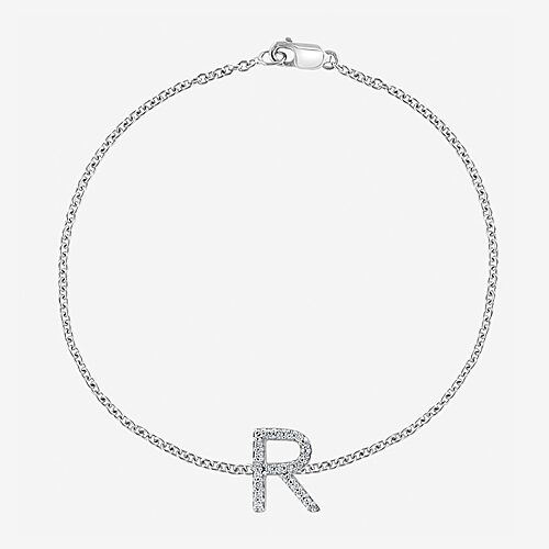 Effy Final Call Limited Quantities! Womens 1/7 CT. T.W. Natural White Diamond Sterling Silver Charm Bracelet, One Size, White