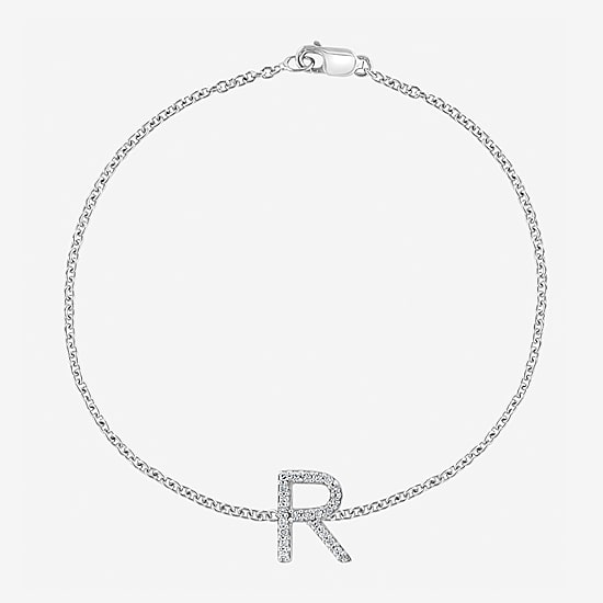 Effy Final Call Limited Quantities! Womens 1/7 CT. T.W. Natural White Diamond Sterling Silver Charm Bracelet