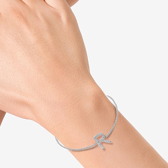 Effy Final Call Limited Quantities! Womens 1/7 CT. T.W. Natural White Diamond Sterling Silver Charm Bracelet