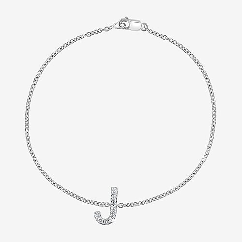 Effy Final Call Limited Quantities! Womens 1/7 CT. T.W. Natural White Diamond Sterling Silver Charm Bracelet, One Size, White