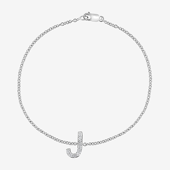 Effy Final Call Limited Quantities! Womens 1/7 CT. T.W. Natural White Diamond Sterling Silver Charm Bracelet