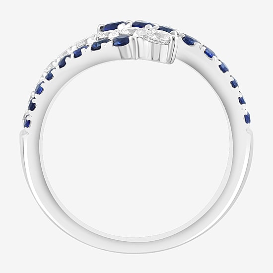 Effy Final Call Limited Quantities! Womens 1/2 CT. T.W. Genuine Blue Sapphire 14K Gold Bypass  Band