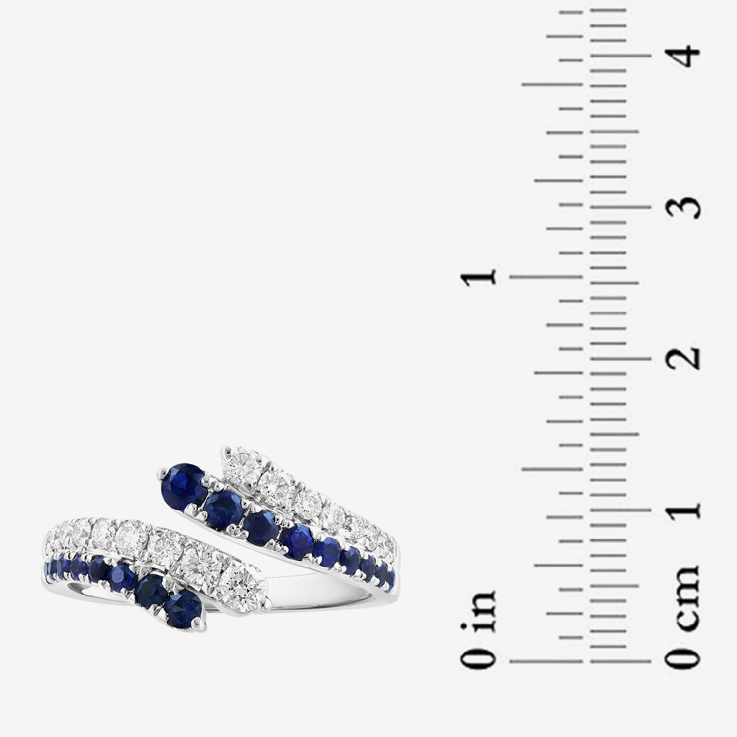Effy Final Call Limited Quantities! Womens 1/2 CT. T.W. Genuine Blue Sapphire 14K Gold Bypass  Band