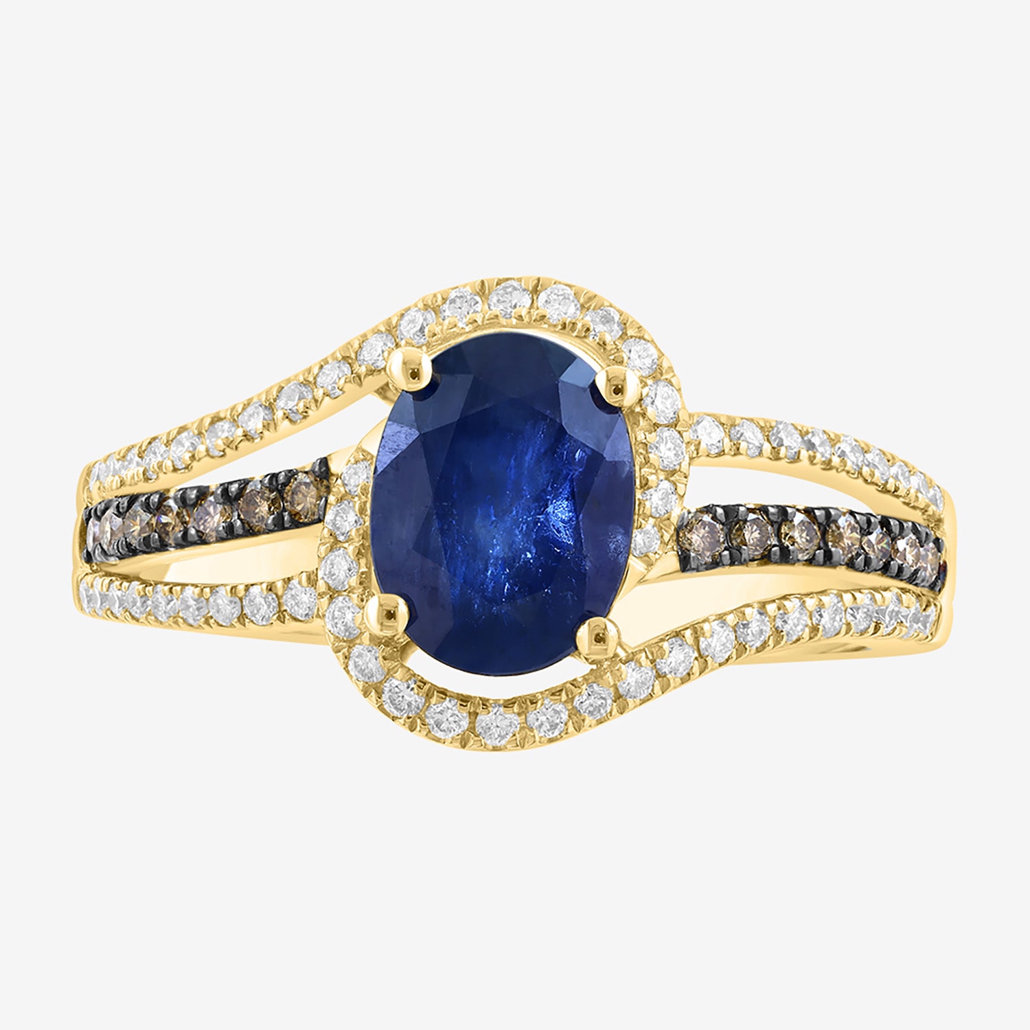 Effy Final Call Limited Quantities! Womens 3/8 CT. T.W. Genuine Blue Sapphire 14K White Gold Oval Cocktail Ring