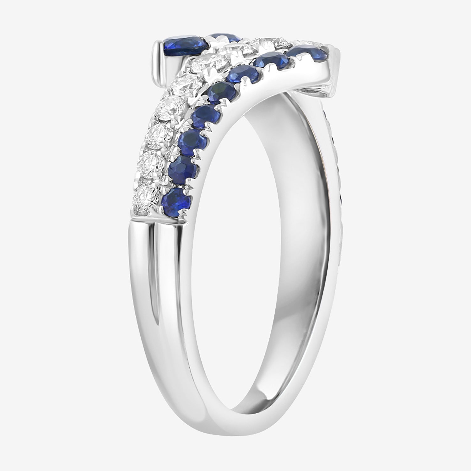 Effy Final Call Limited Quantities! Womens 1/2 CT. T.W. Genuine Blue Sapphire 14K Gold Bypass  Band