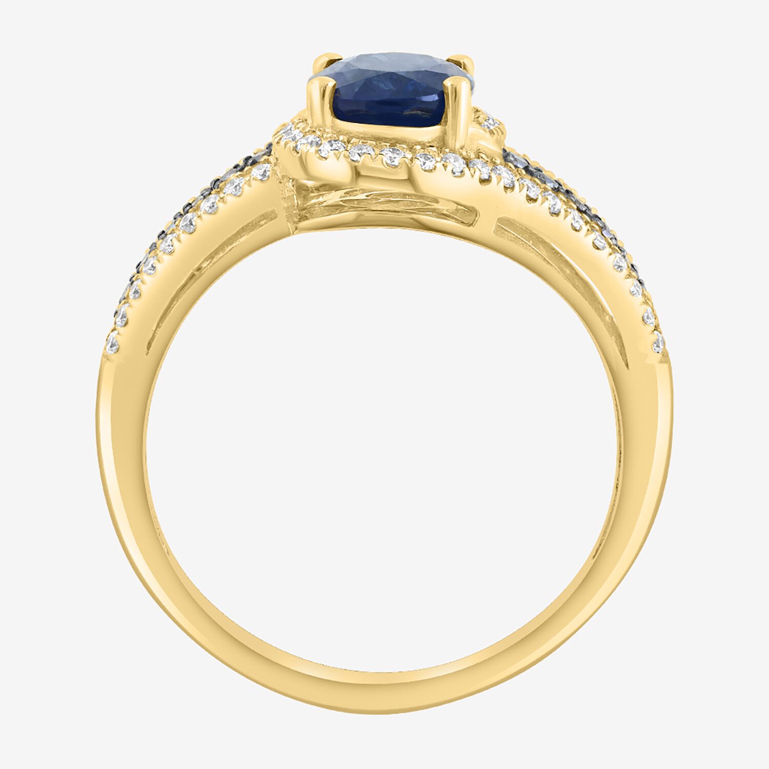 Effy Final Call Limited Quantities! Womens 3/8 CT. T.W. Genuine Blue Sapphire 14K White Gold Oval Cocktail Ring