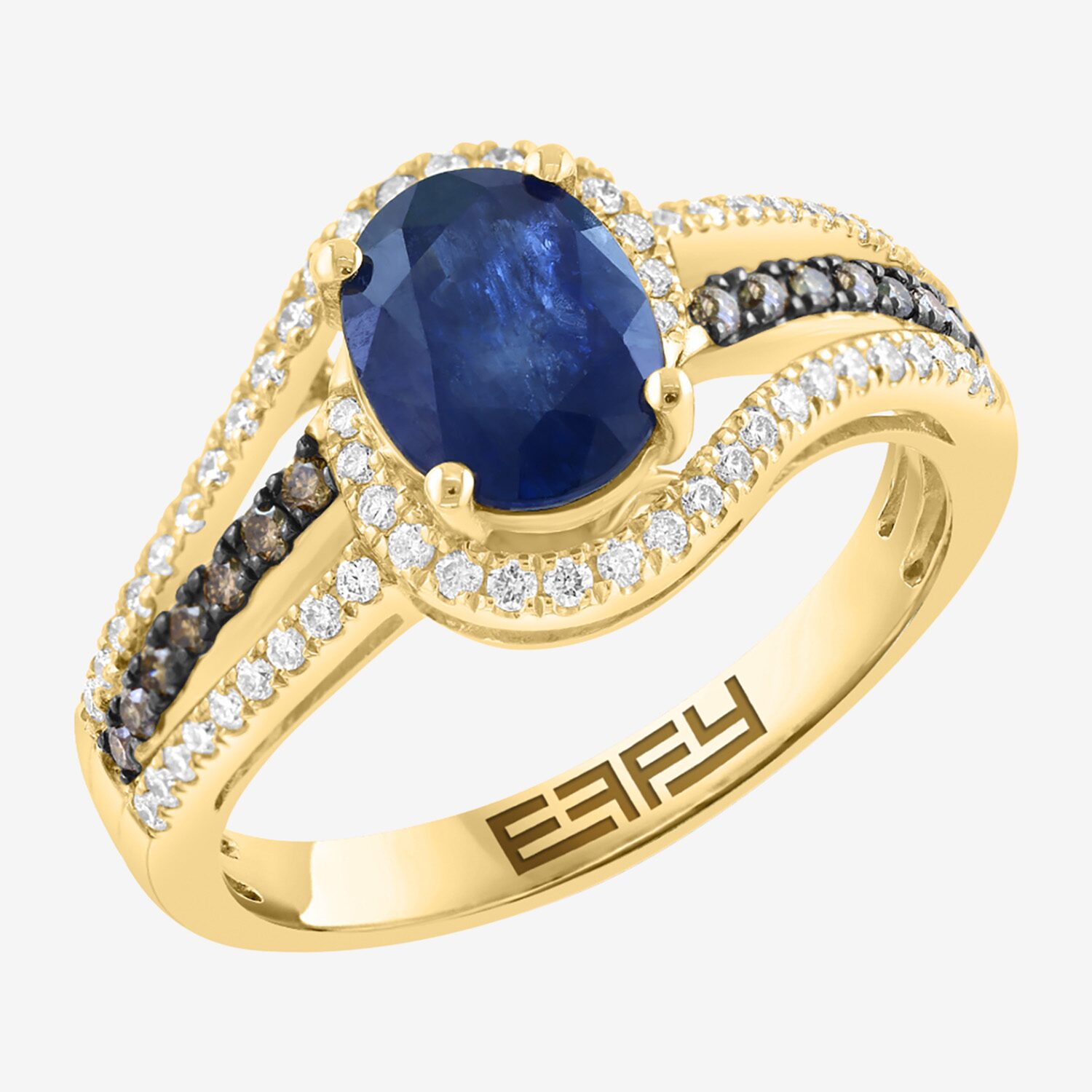 Effy Final Call Limited Quantities! Womens 3/8 CT. T.W. Genuine Blue Sapphire 14K White Gold Oval Cocktail Ring