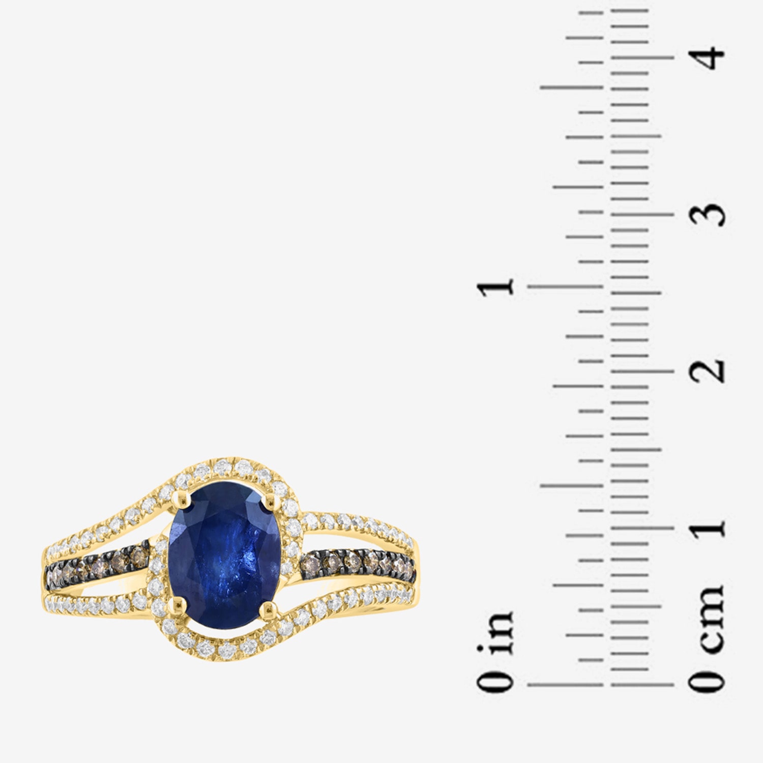 Effy Final Call Limited Quantities! Womens 3/8 CT. T.W. Genuine Blue Sapphire 14K White Gold Oval Cocktail Ring