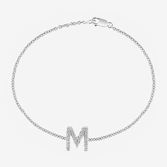 Effy Final Call Limited Quantities! Womens 1/7 CT. T.W. Natural White Diamond Sterling Silver Charm Bracelet