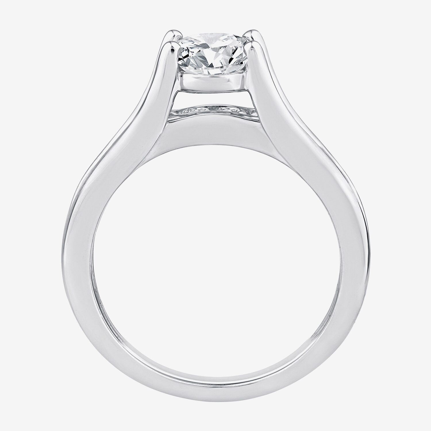 F / Vs2) Womens 2 CT. T.W. Lab Grown White Diamond 14K Gold Oval Side Stone Engagement Ring