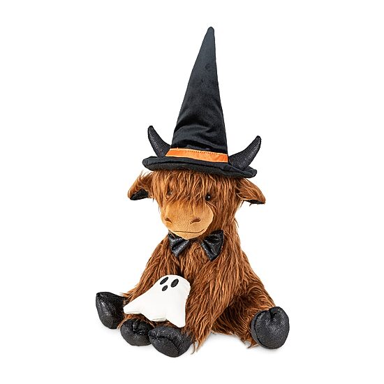 Glitzhome 19" Fabric Highland Cow Tabletop Decor