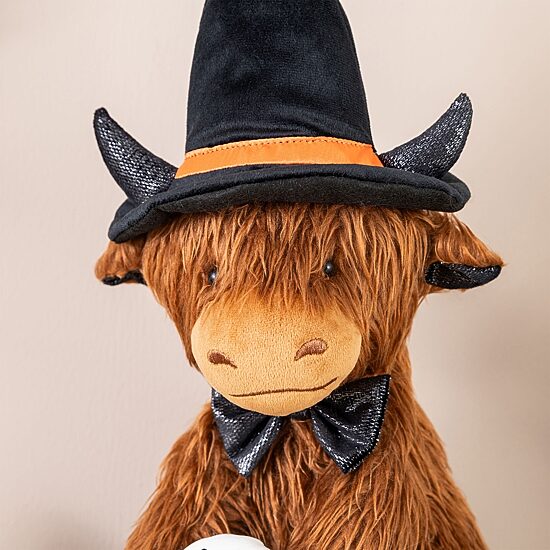 Glitzhome 19" Fabric Highland Cow Tabletop Decor
