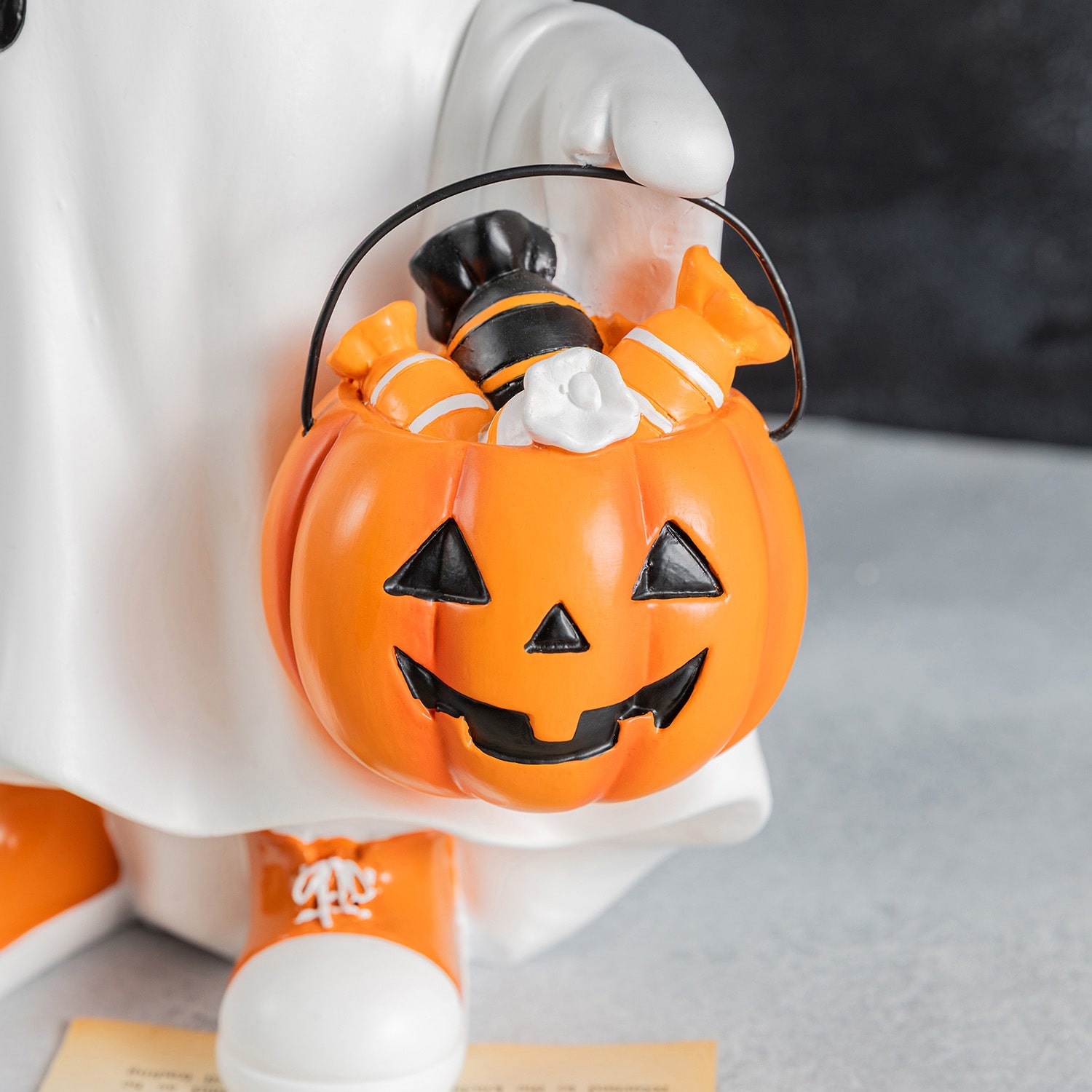 Glitzhome 12" Resin Witch Ghost Halloween Tabletop Decor