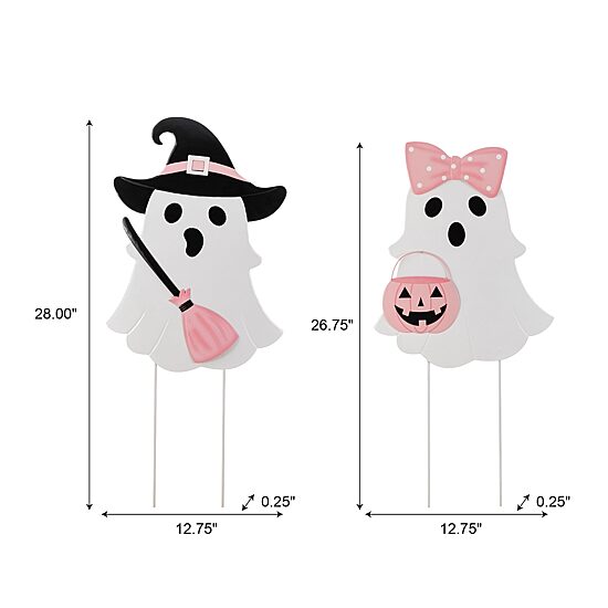 Glitzhome Metal Ghosts Halloween Yard Art