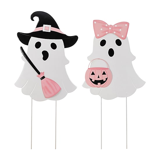 Glitzhome Metal Ghosts Halloween Yard Art