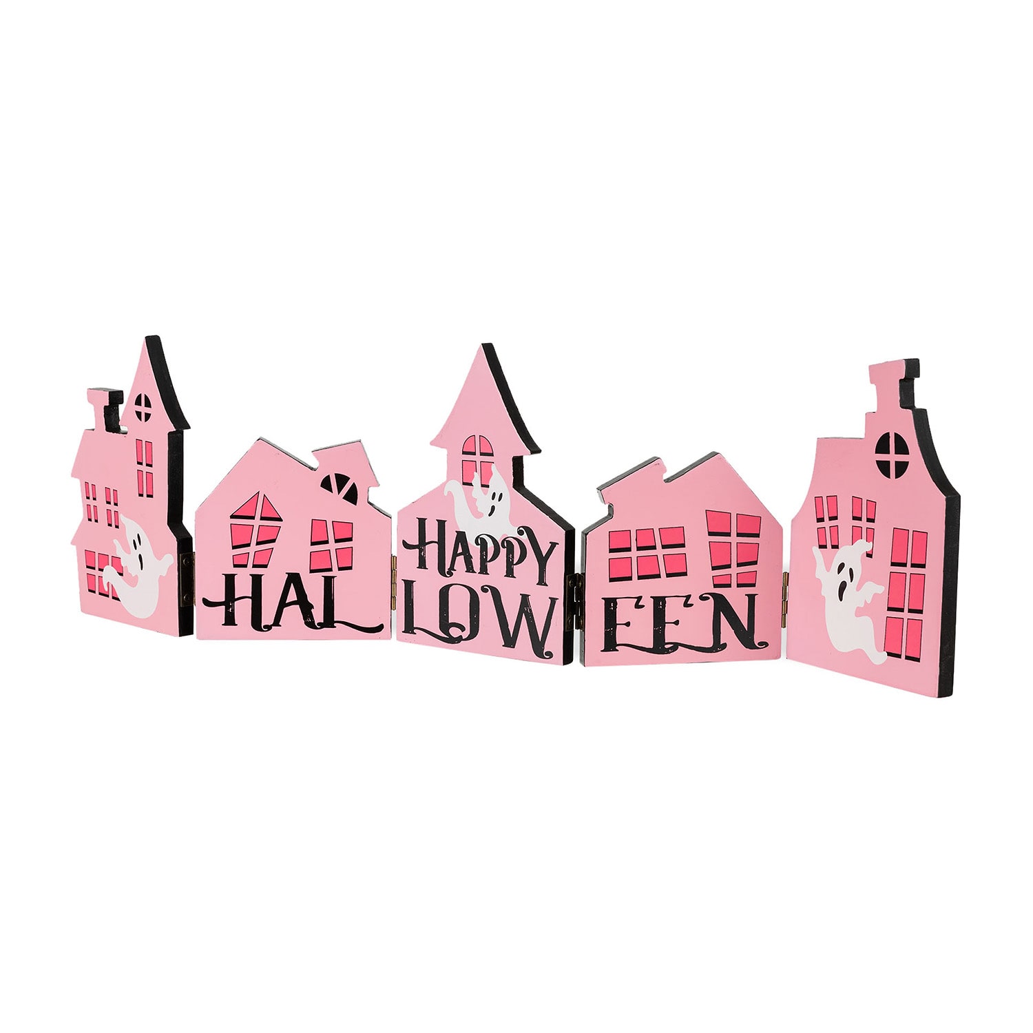 Glitzhome 25" Wooden House Halloween Tabletop Decor