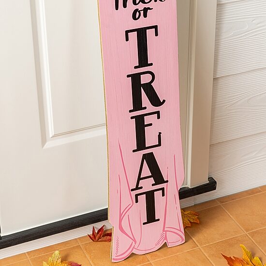 Glitzhome 42" Wood Reversible Ghost Porch Sign