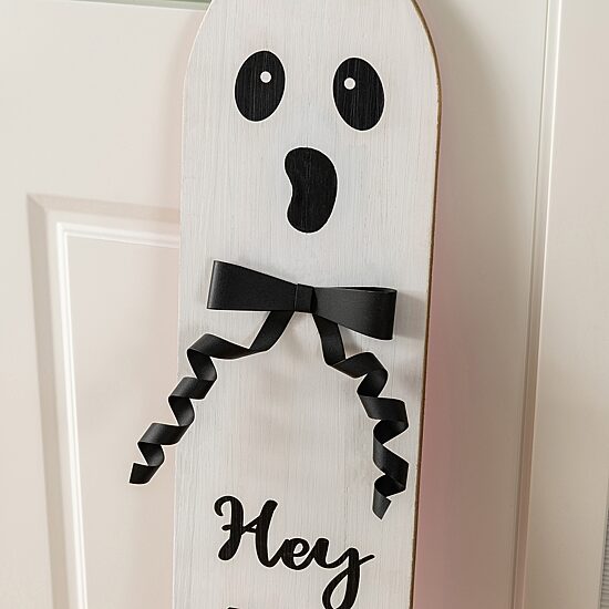 Glitzhome 42" Wood Reversible Ghost Porch Sign