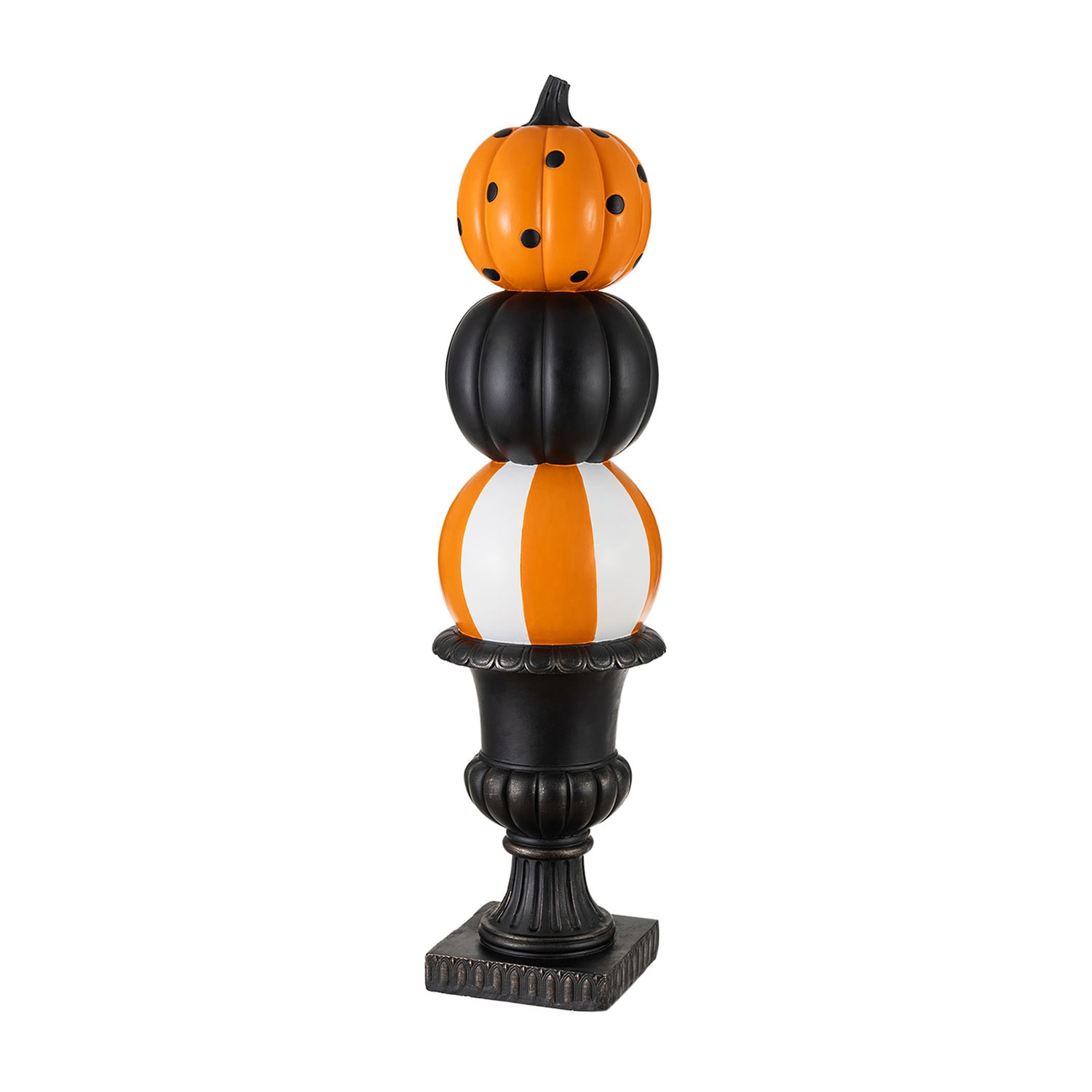 Glitzhome 27"Mgo Stacked Pumpkin Halloween Porch Sign