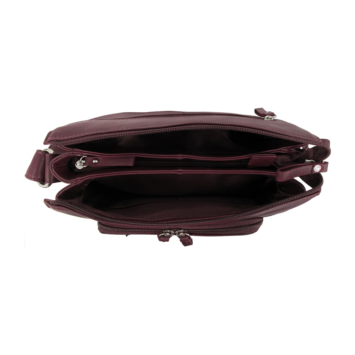 Bueno of California Great American Leather Bayberry Crossbody Bag