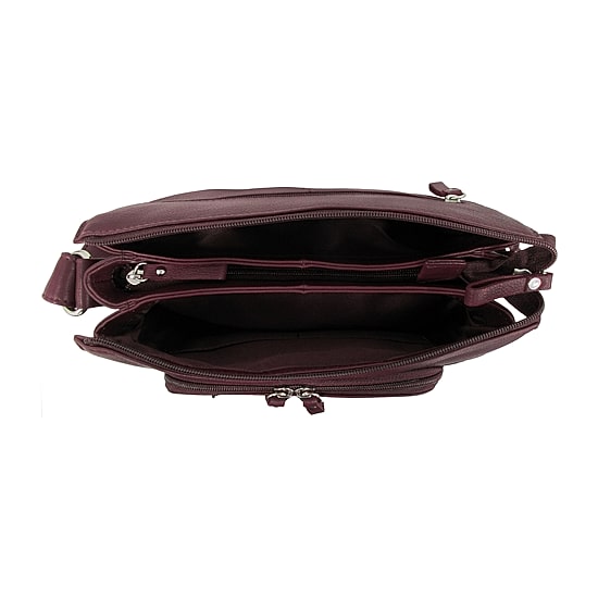 Bueno of California Great American Leather Bayberry Crossbody Bag