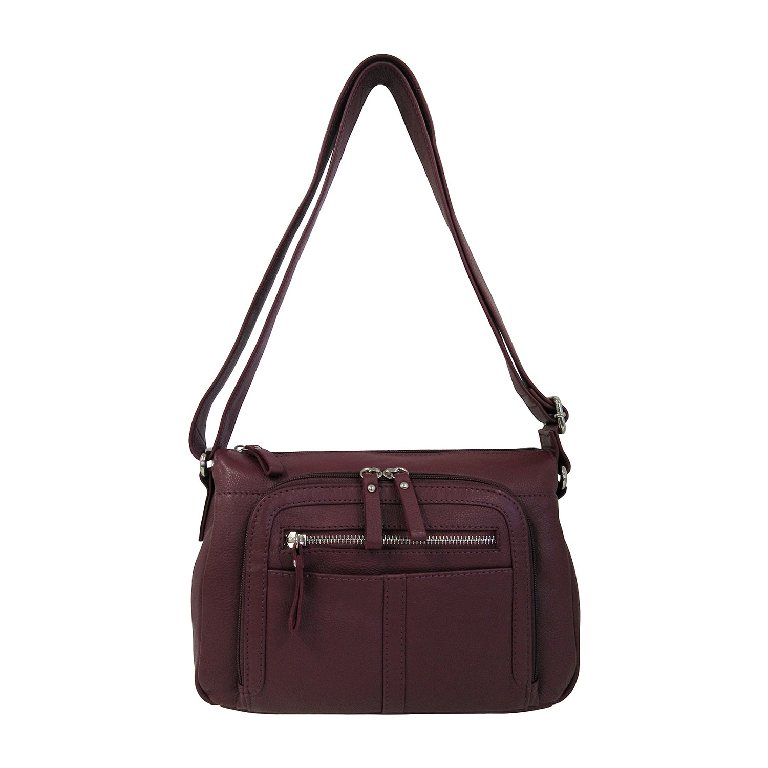 Bueno of California Great American Leather Bayberry Crossbody Bag