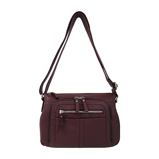 Bueno of California Great American Leather Bayberry Crossbody Bag
