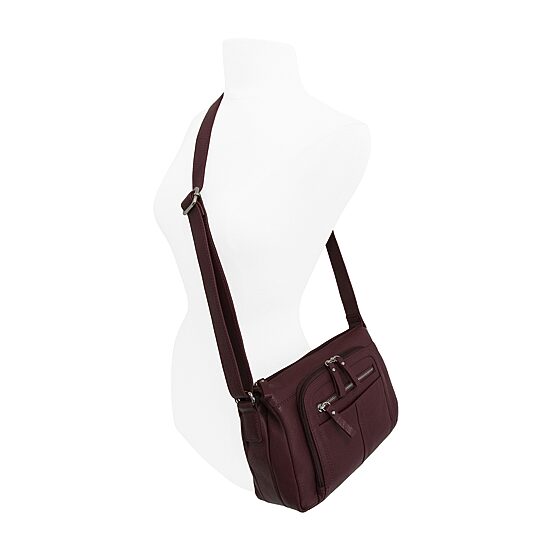 Bueno of California Great American Leather Bayberry Crossbody Bag
