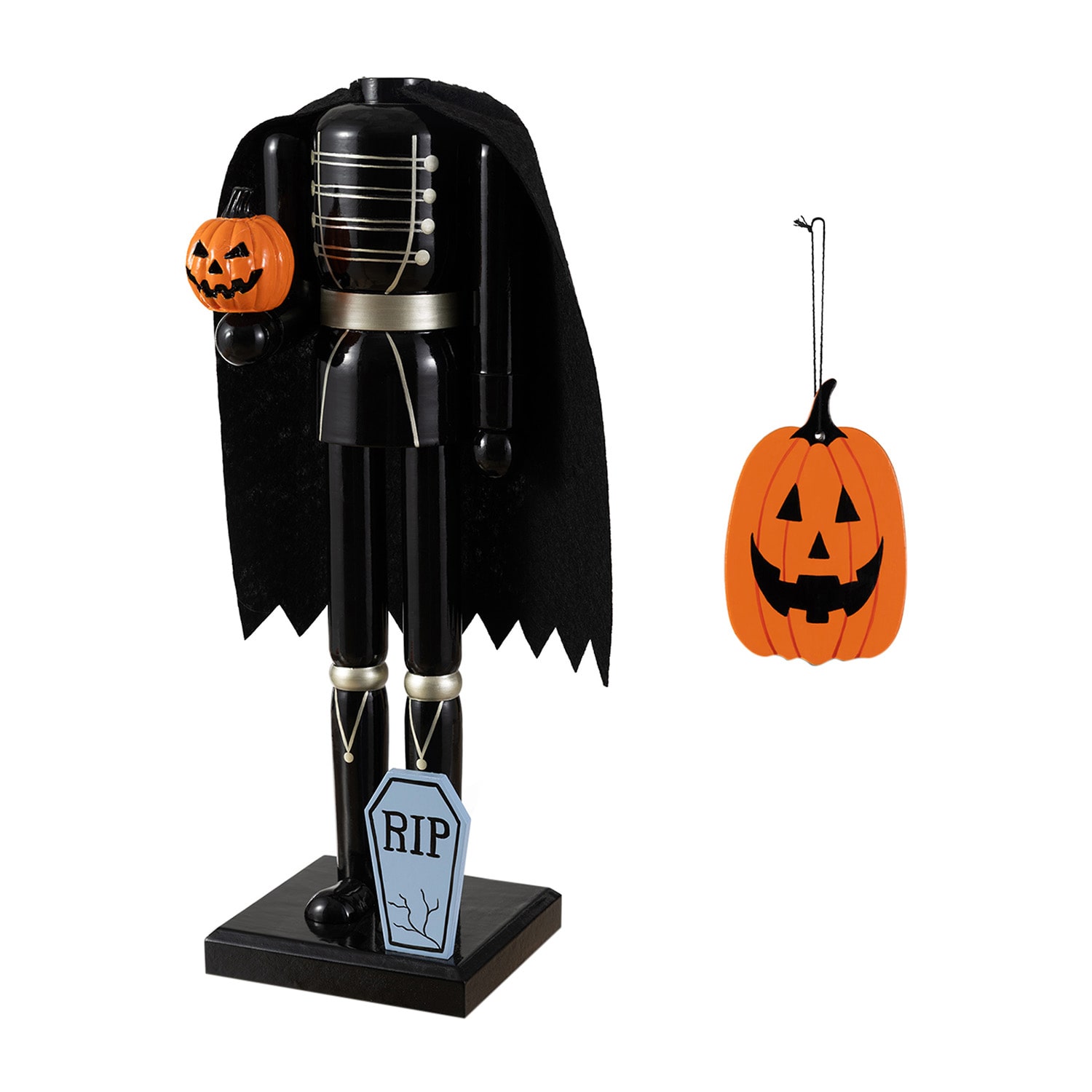 Glitzhome 15" Wood Headless Horseman Wood Nutcracker