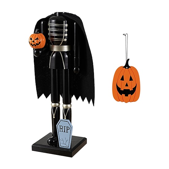 Glitzhome 15" Wood Headless Horseman Wood Nutcracker