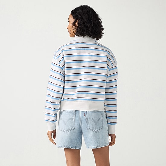 Levi's® Womens Crew Neck Long Sleeve Quarter-Zip Pullover