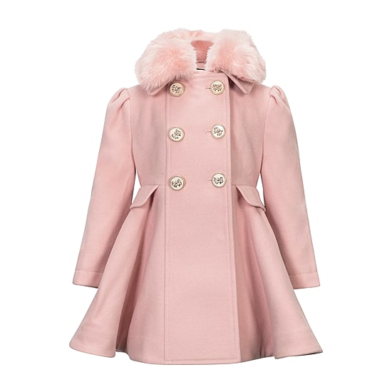 S Rothschild Toddler Girls Midweight Fit & Flare Coat